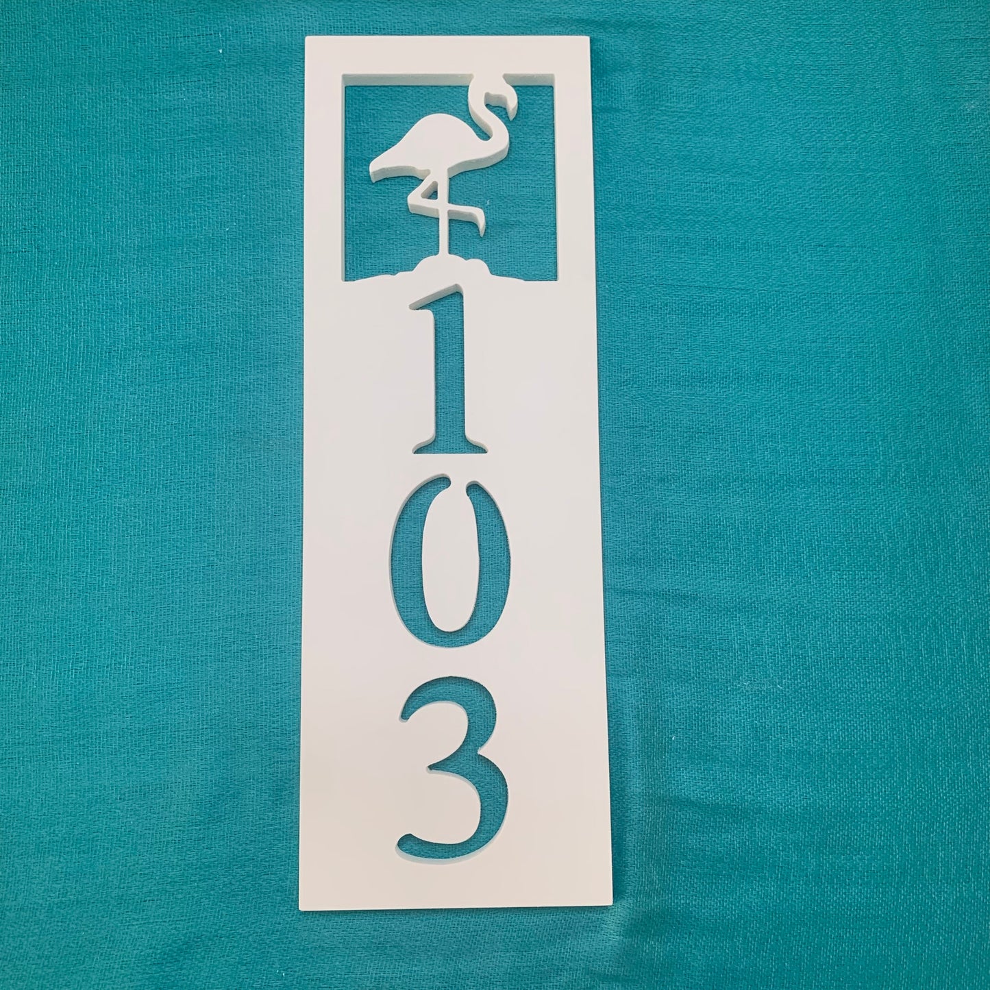 House Number Plaque Boxed - Flamingo, Address Plaque, Address Sign, Custom, Personalized, Housewarming Gift, Gift, Outdoor Decor