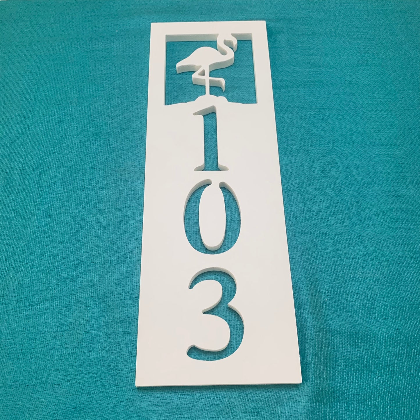 House Number Plaque Boxed - Flamingo, Address Plaque, Address Sign, Custom, Personalized, Housewarming Gift, Gift, Outdoor Decor