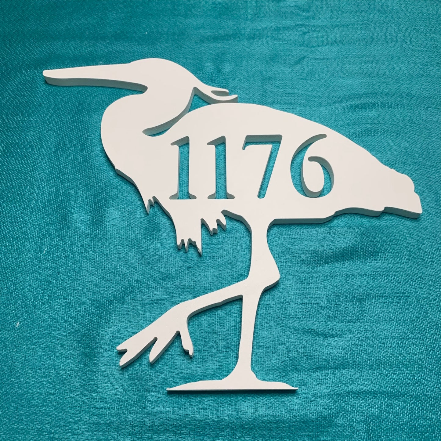 House Number Plaque - Heron, Address Plaque, Custom, Personalized, Housewarming Gift, Tropical, Outdoor Decor, Ships Free To Mainland USA
