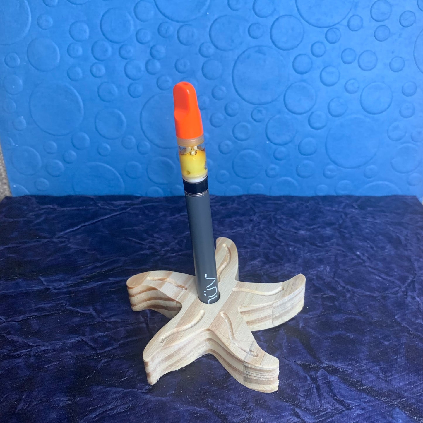 Vape Pen Holder - Starfish - Solid Wood, Holds 510 Thread Vape Pens &/or Cartridge