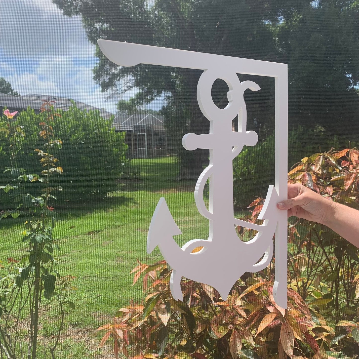 Mailbox Bracket - Anchor with Rope - Large 16" x 21"