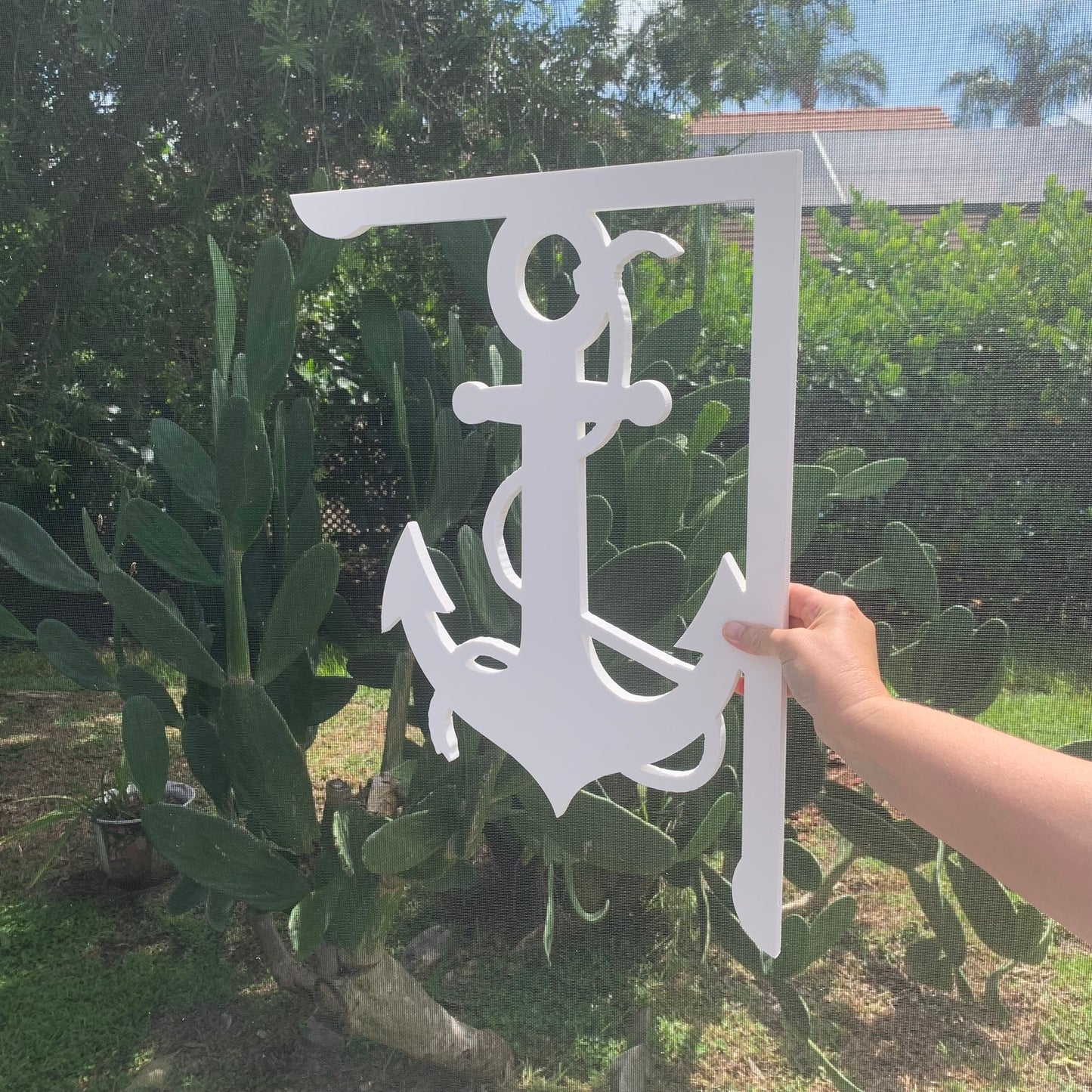 Mailbox Bracket - Anchor with Rope - Large 16" x 21"