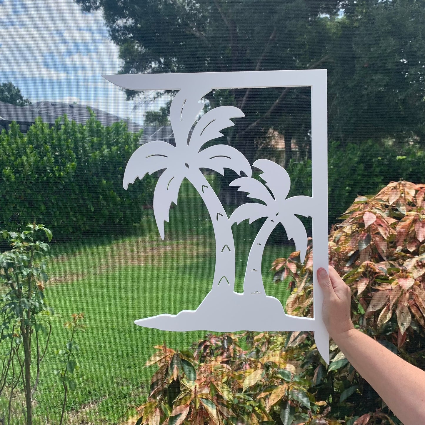 Mailbox Bracket - Palm Tree Double - Large 16" x21"