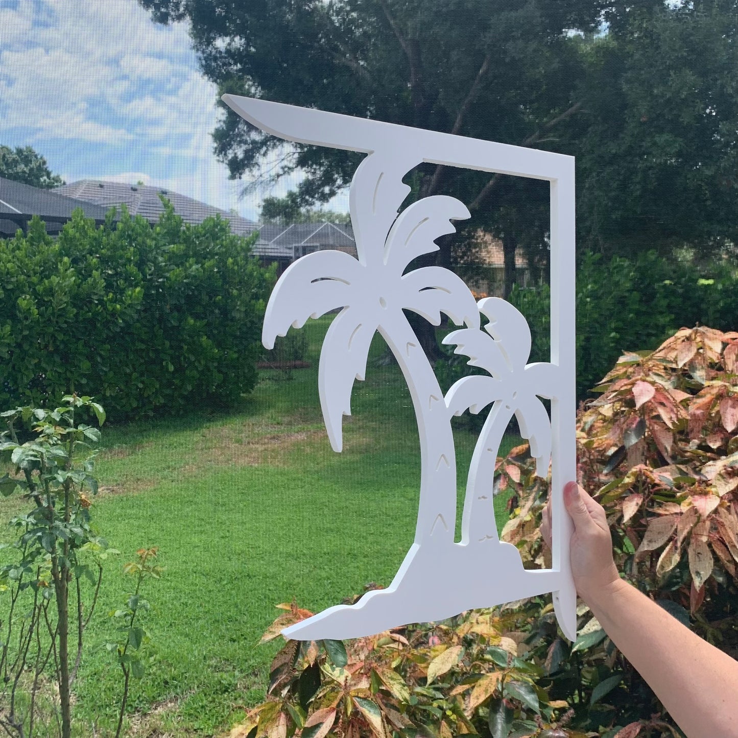 Mailbox Bracket - Palm Tree Double - Large 16" x21"