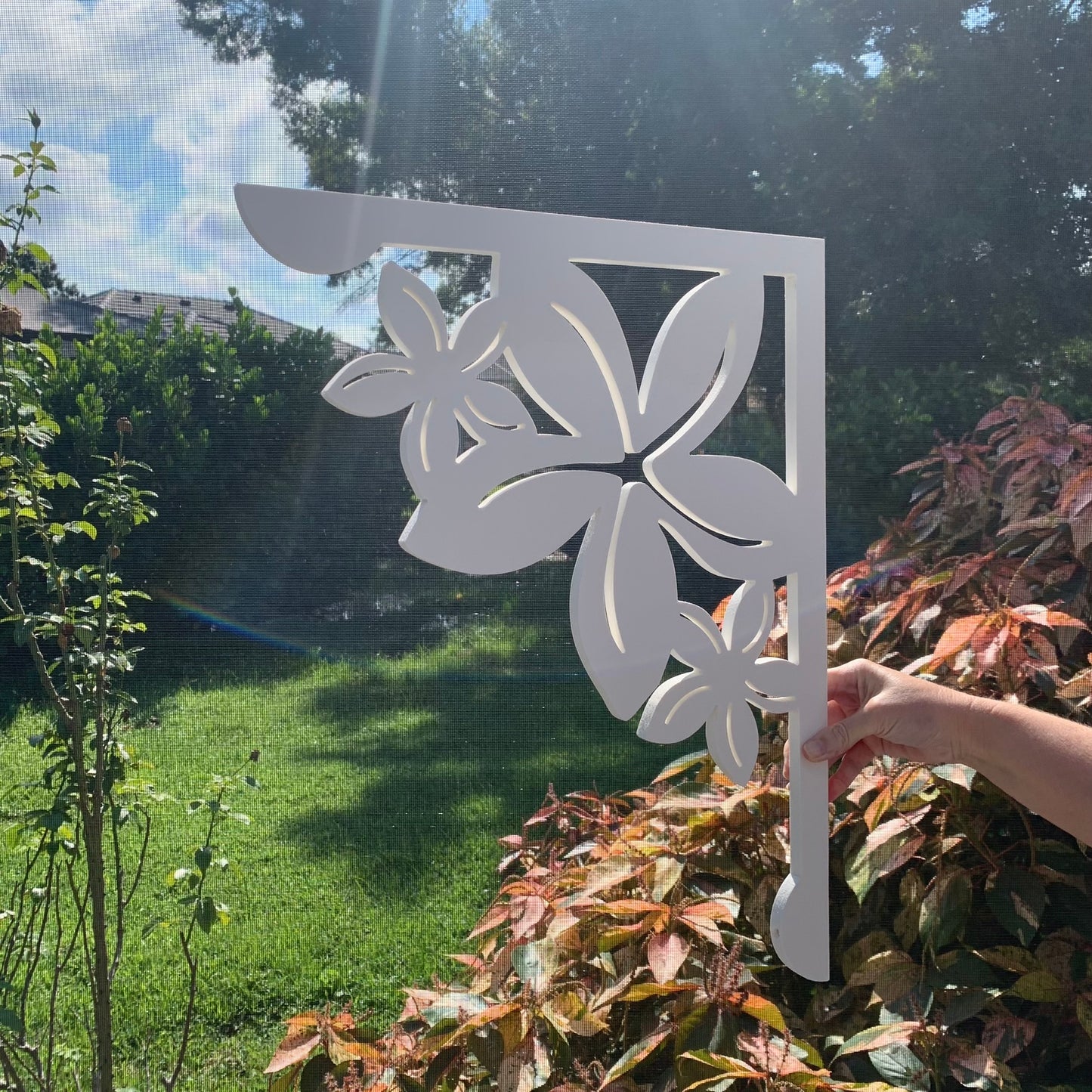 Mailbox Bracket - Plumeria - Large 16" x21"