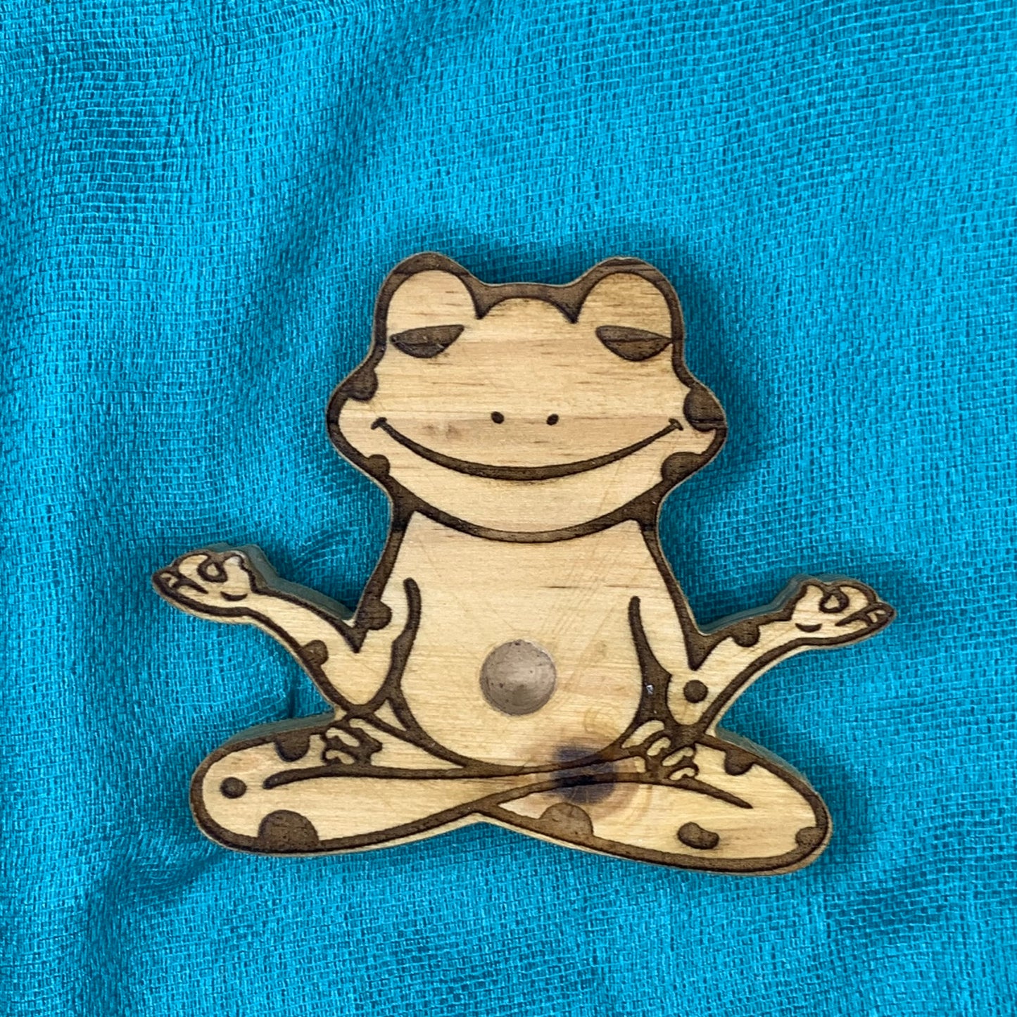 Vape Pen Holder - Yoga Frog - Solid Wood, Holds 510 Thread Vape Pens &/or Cartridge