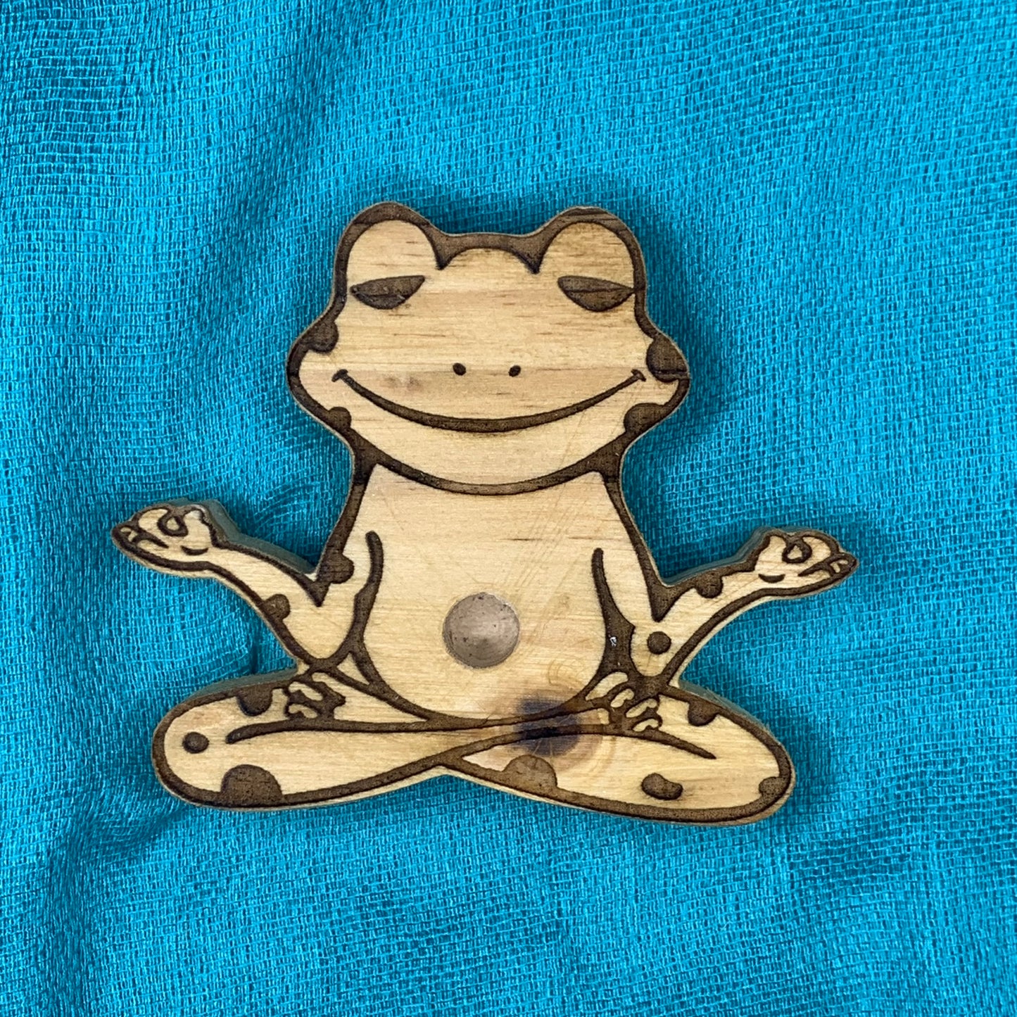 Vape Pen Holder - Yoga Frog - Solid Wood, Holds 510 Thread Vape Pens &/or Cartridge