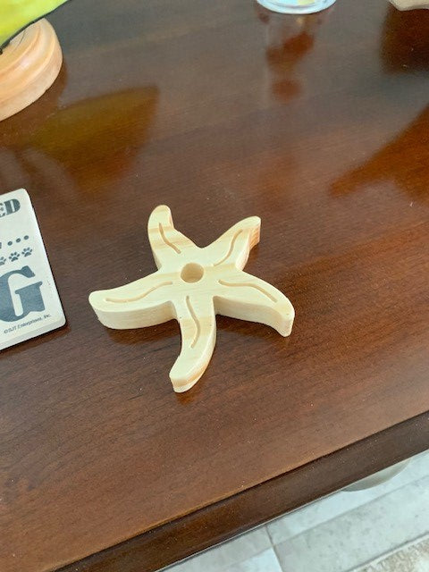 Vape Pen Holder - Starfish - Solid Wood, Holds 510 Thread Vape Pens &/or Cartridge