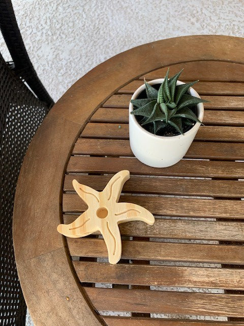 Vape Pen Holder - Starfish - Solid Wood, Holds 510 Thread Vape Pens &/or Cartridge