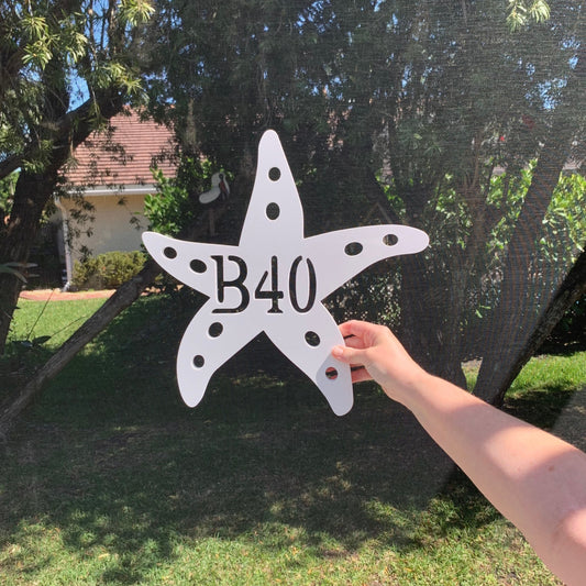 House Number Plaque - Starfish