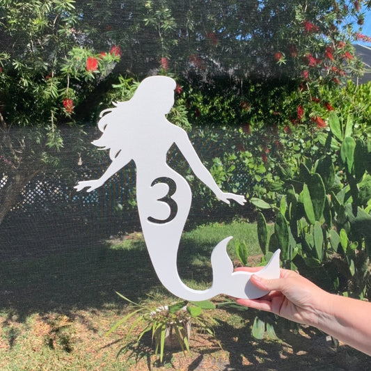 House Number Plaque - Mermaid Whimsical