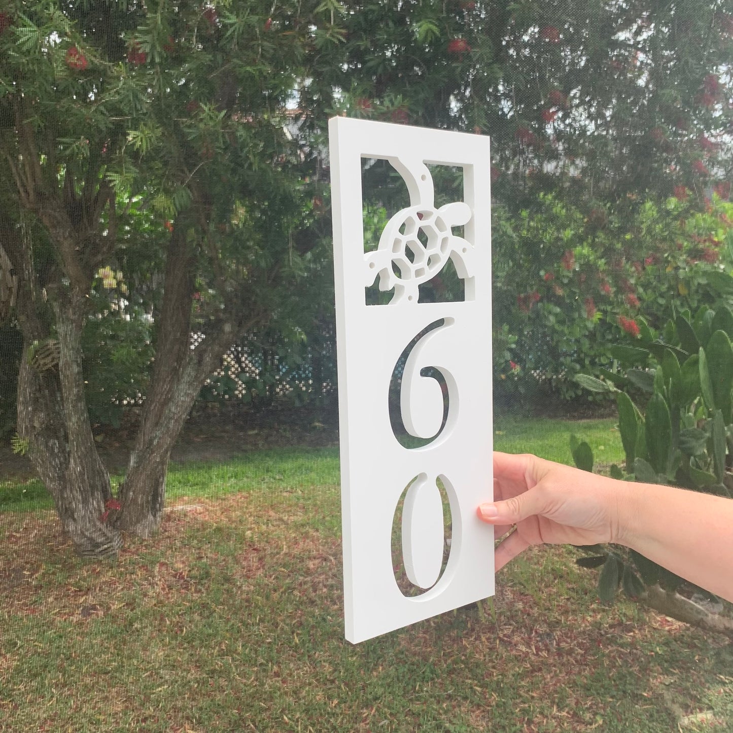 House Number Plaque Boxed - Turtle, Address Plaque, Address Sign, Custom, Personalized, Housewarming Gift, Gift, Outdoor Decor