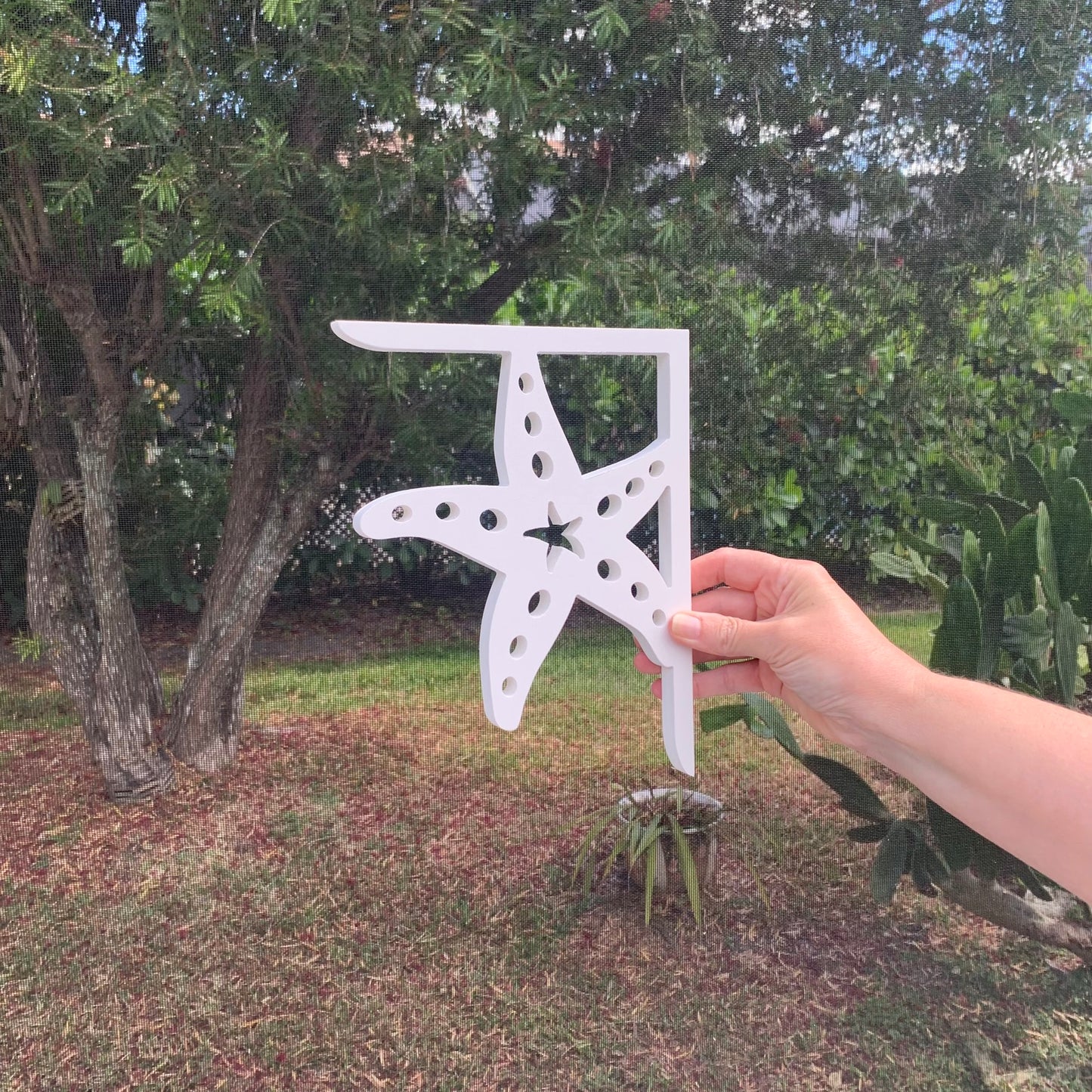 Screen Door Decor - Starfish Small X2, Custom Mailbox, Bracket, Outdoor Decor, 7x9 inch Free Shipping to Mainland USA