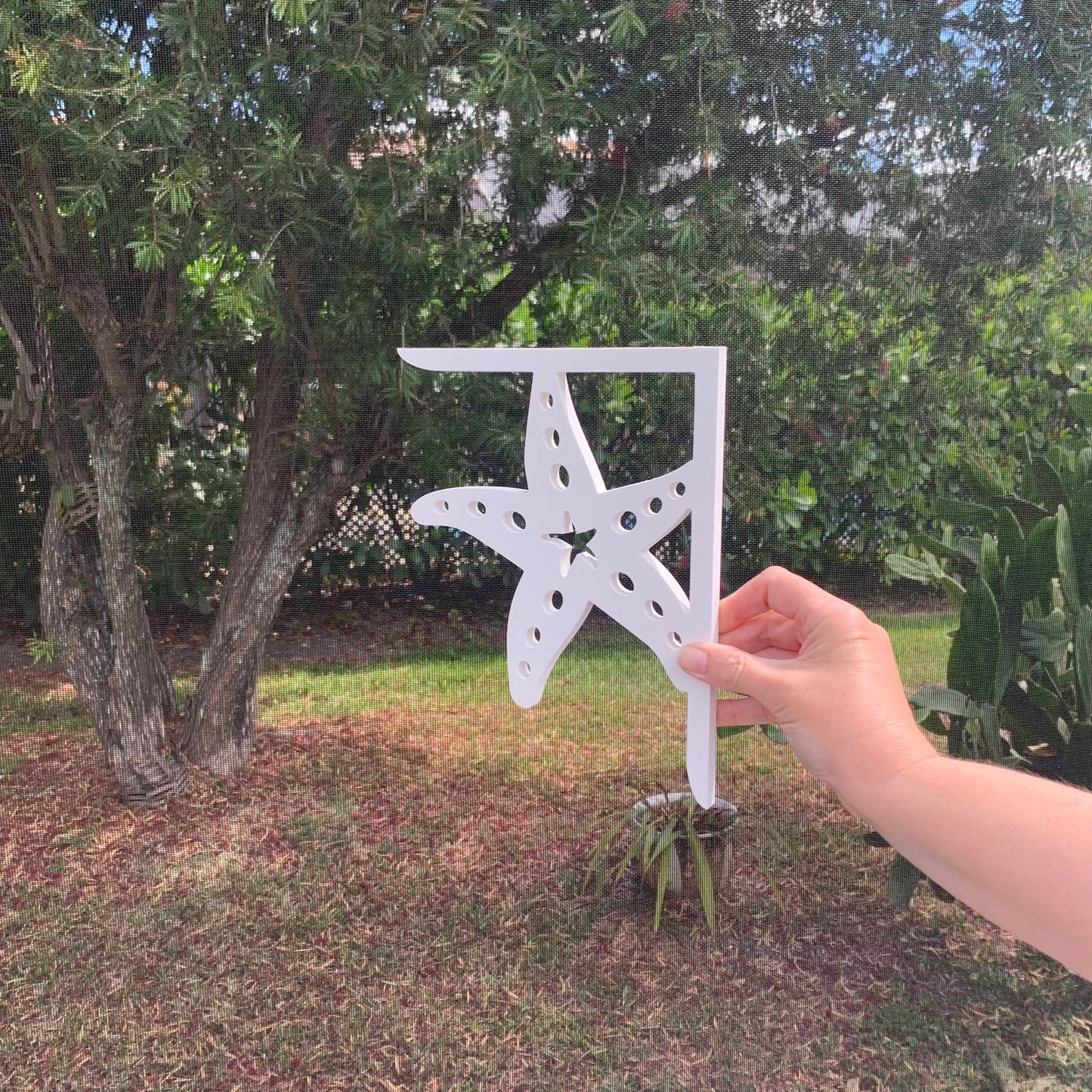 Screen Door Decor - Starfish Small X2, Custom Mailbox, Bracket, Outdoor Decor, 7x9 inch Free Shipping to Mainland USA