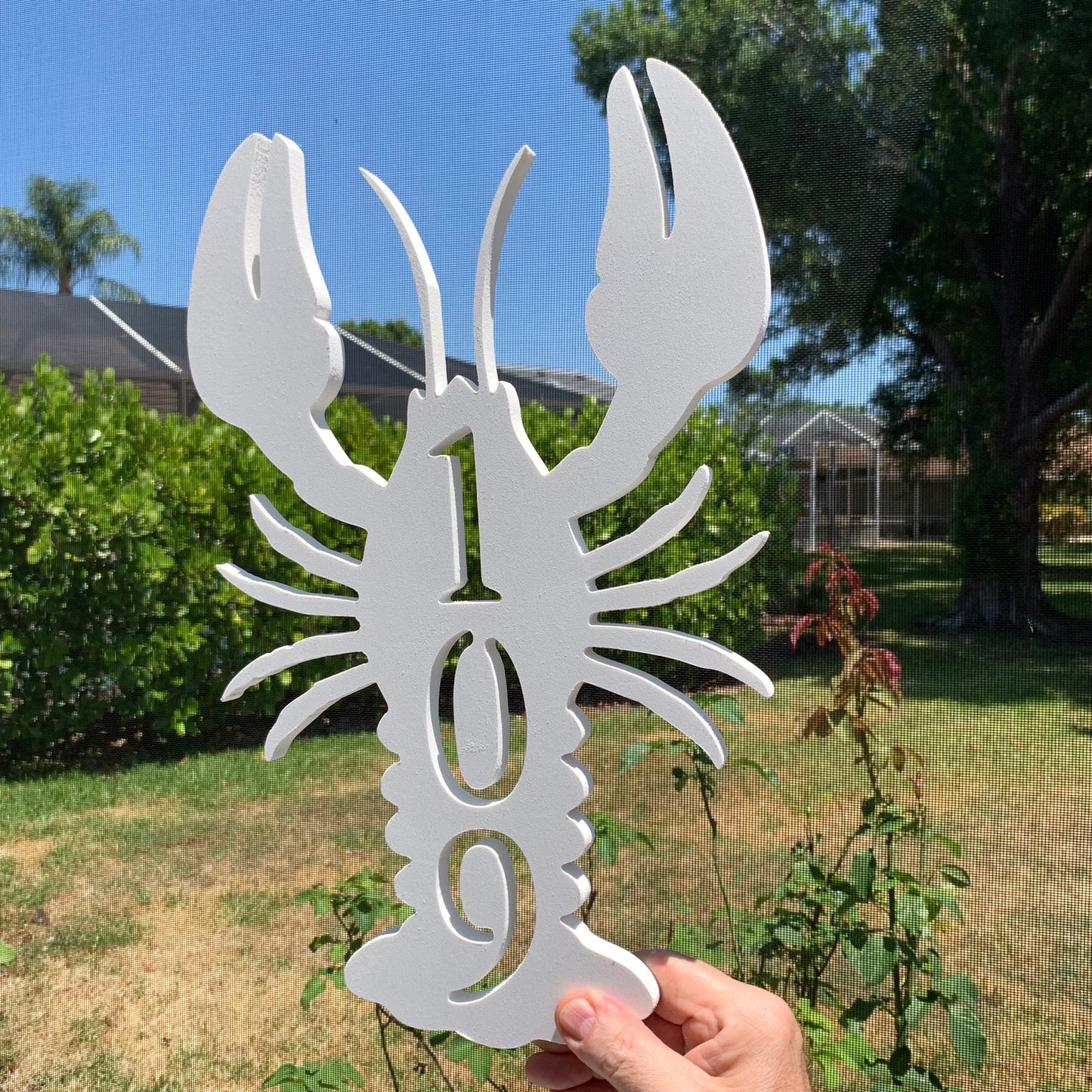 House Number Plaque - Lobster, Address Plaque, Custom, Personalized, Housewarming Gift, Tropical, Outdoor Decor, Ships Free To Mainland USA