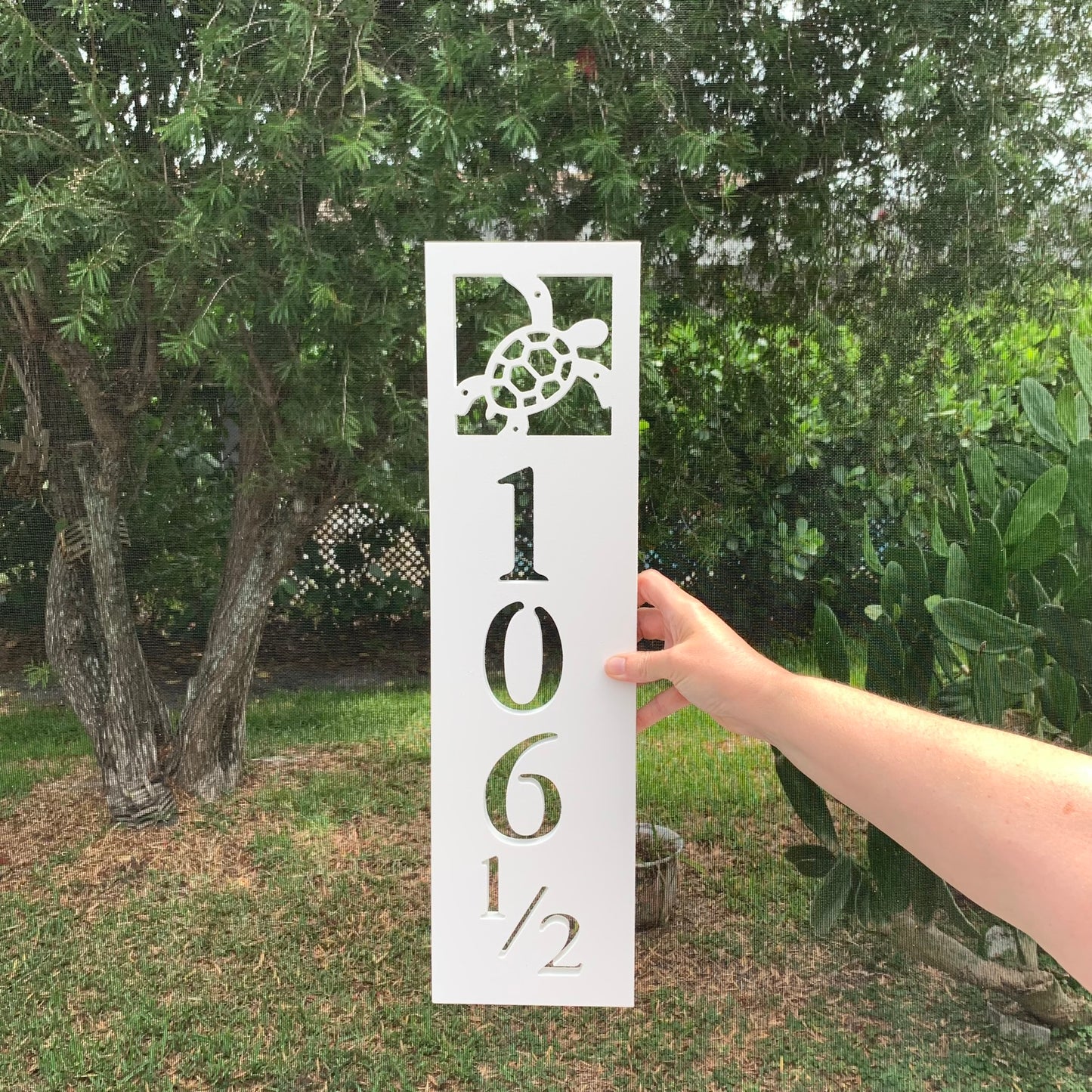 House Number Plaque Boxed - Turtle, Address Plaque, Address Sign, Custom, Personalized, Housewarming Gift, Gift, Outdoor Decor