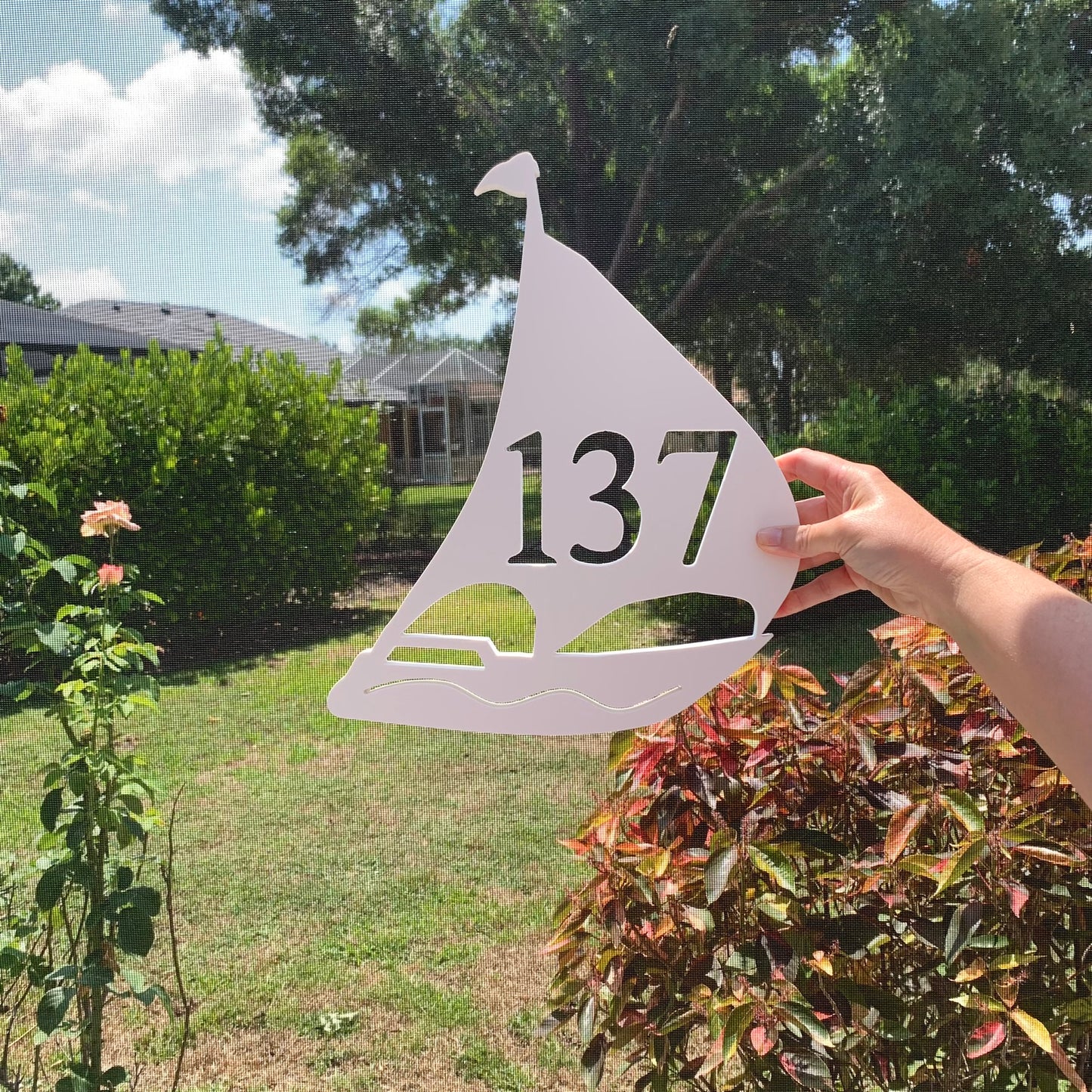 House Number Plaque - Sailboat