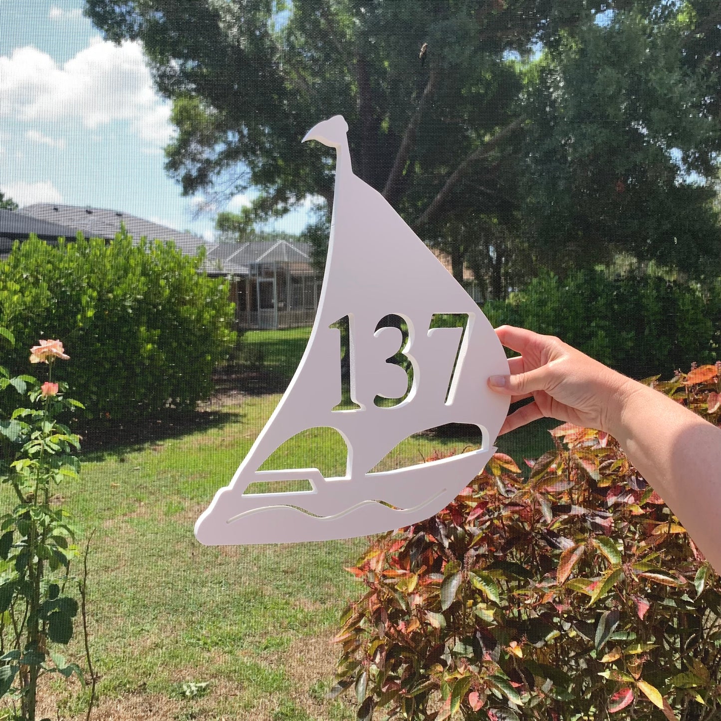 House Number Plaque - Sailboat