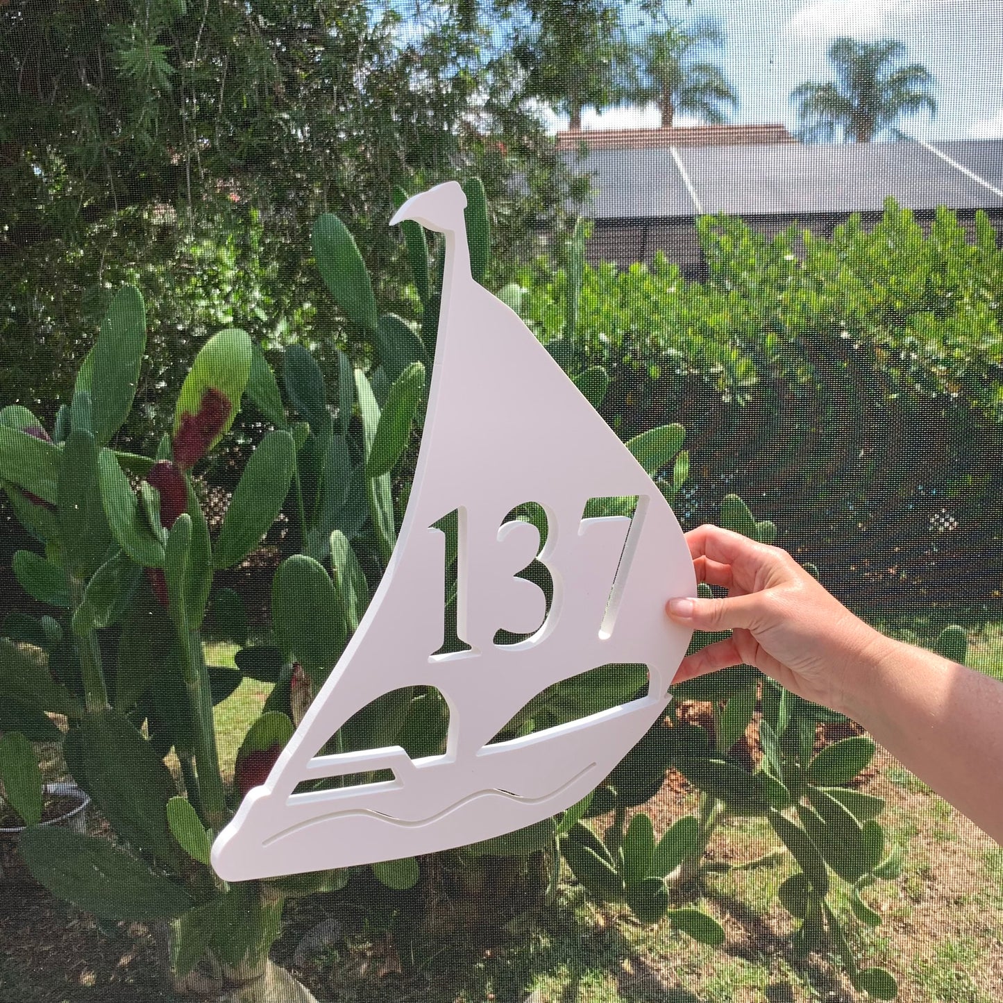 House Number Plaque - Sailboat