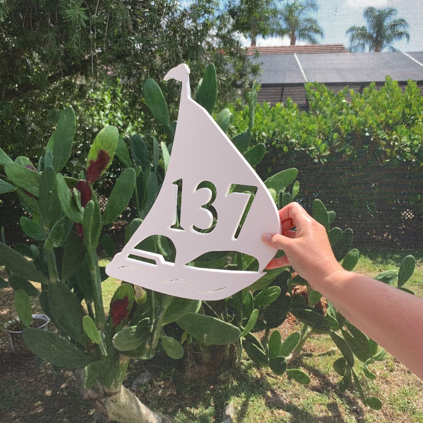 House Number Plaque - Sailboat