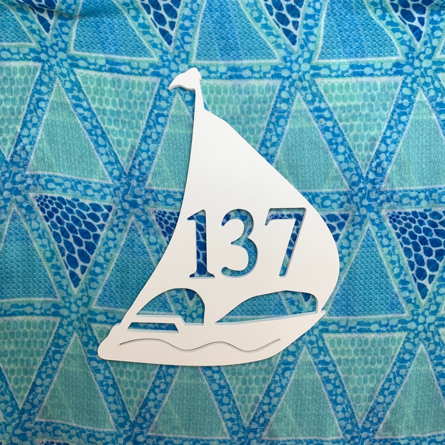 House Number Plaque - Sailboat