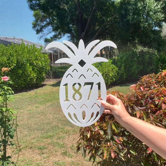 House Number Plaque - Pineapple Original