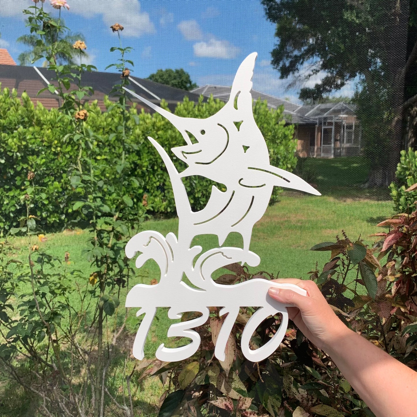 House Number Sign, Marlin Splash