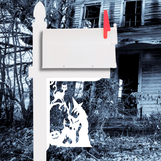 Mailbox Bracket - Witches Cat - Large 16" x21"