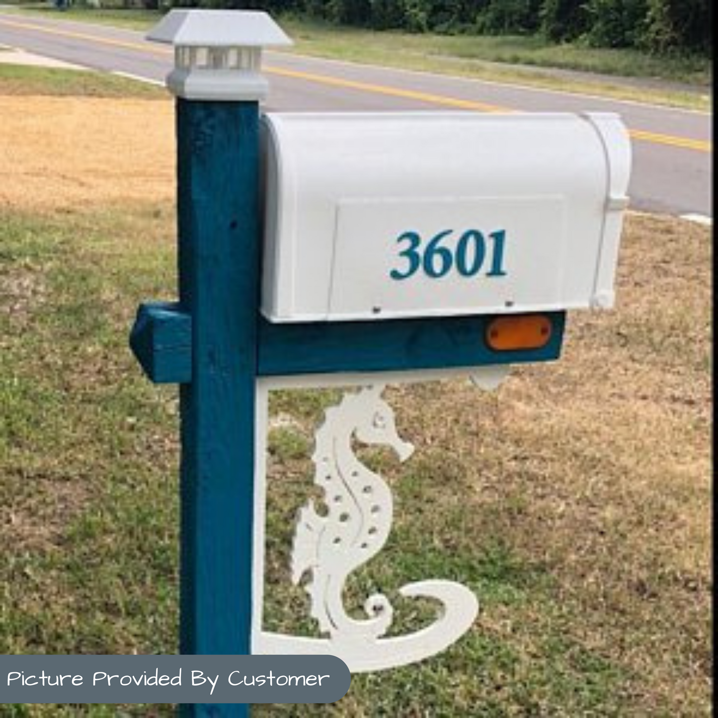 Mailbox Bracket - Seahorse Large 16x21 inch, Custom Mailbox, Coastal, Tropical, Bracket, Outdoor Decor, Mailbox & Post Not Included