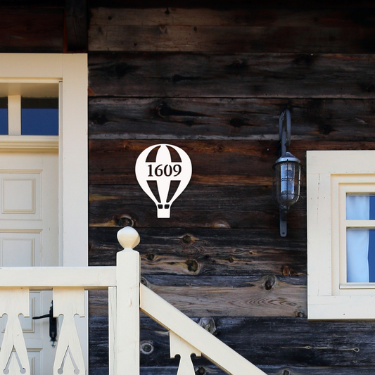 House Number Plaque - Hot Air Balloon