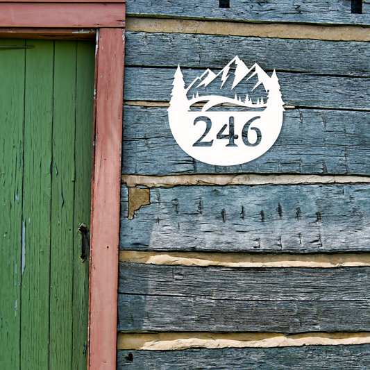 House Number Plaque - Mountain Range